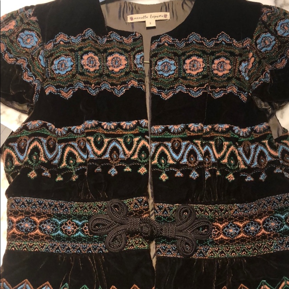 Nanette Lepore Beautifully Detailed Velvet Jacket